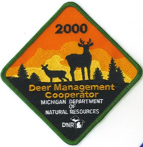 Michigan DNR 2000 exitoso parche cazador de ciervos-oso-pavo-alce-alce-pesca - Imagen 1 de 1