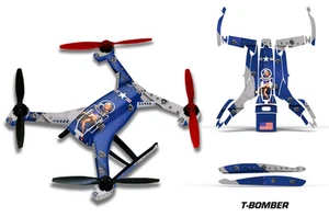 Blade 350 QX2 Drone Wickel RC Quadcopter Abziehbild Skin Zubehör Tbomber Blau - Picture 1 of 1