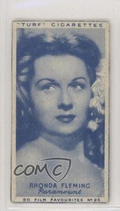 1948 Turf Film Favourites Tobacco Rhonda Fleming #25 m5x