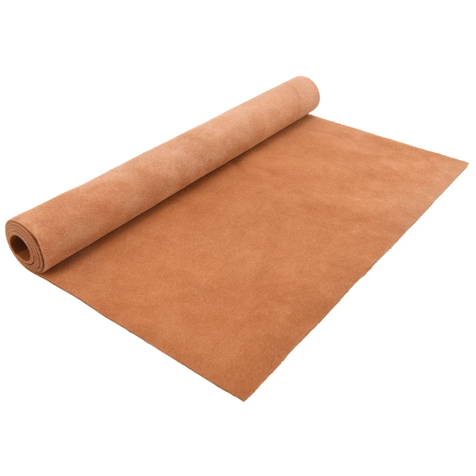 1.6mm Thick Genuine Leather Suede Sheet Soft Cowhide Pieces for DIY Leathercraft - Image 1 of 4
