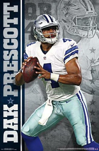 Dak Prescott GUNSLINGER Dallas Cowboys Official NFL Football Action 22x34 POSTER Cover