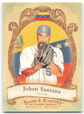 2009 Topps Allen & Ginter #NP37 Johan Santana National Pride New York Mets 3F - Image 1 of 2