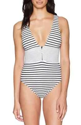 LAUREN Ralph Harrison Stripe One-Piece Swimsuit Women’s Size 14 L69725 - Image 1 of 4