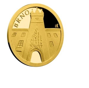 Moneda de prueba de oro 999,9 2017 NZ NIUE 0,5 g, antiguo ayuntamiento de Brno - Imagen 1 de 5