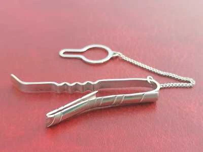 Gorgeous Mens Tie clip Pince à Cravate Genium Silver 4.8g - Image 1 of 4