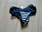 Love By Gap Stretch Cotton Lace Thongs Stripes  Blue Panties NWT Lot Of 6 NWT