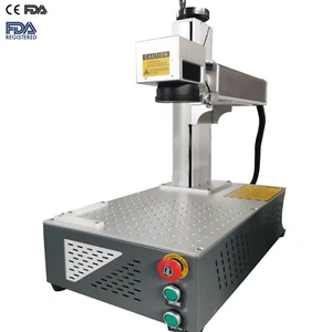 50W Table Fiber Laser Marking Machine Metal Engraver Machine Rotary FDA CE FEDEX - Picture 1 of 10