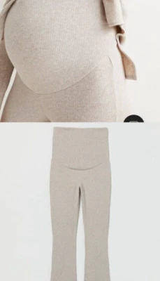 H&M Maternity MAMA Before & After Ribbed Pants,  H&M Maternity Flared Leggings - Image 1 of 4