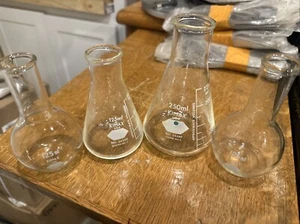 Kimble Kimax 26500-250ml 125-ml 125ml Erlenmeyer Flask 4pc - Picture 1 of 5