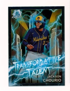 Jackson Chourio ⚾ 2023 Bowman Chrome Transformative Talent RC Brewers NM-MINT - Bild 1 von 2