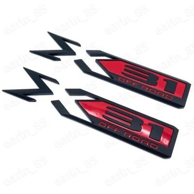 2 件 2019 - 2025 GMC Sierra X31 X 31 OFF 公路床徽章原始设备制造商通用黑色红色徽章 — 第 1/4 张图片