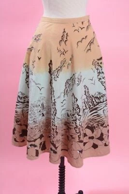 Falda repro novedad estampado escénico ombre de Funky People Talla Grande Foto 1 de 4