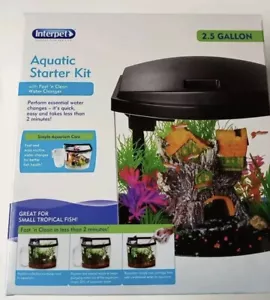 Fish Tank Aquarium Stands Aquatic Starter Kit W/ Power Filter Water Conditioner - Picture 1 of 1