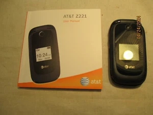 AT&T Z221 Cell Phone W/ Manual- Excellent- Untested - Photo 1 sur 7