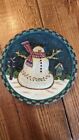 Winter Rustic Snowman Christmas Holidays 8" Wall Hanging Decorative Plate