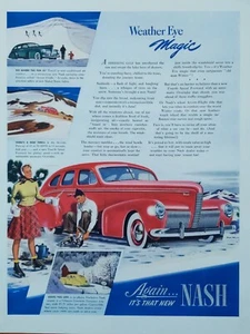 Anuncio impreso de automóvil Nash 1939 Otra vez... Es ese nuevo Nash. Vehículo rojo - Imagen 1 de 1