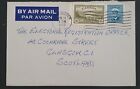 CANADA STAMPS 1950 Air Mail Cover Vancouver to Glasgow Cruise Line envelope 