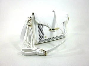 POVERTY FLATS BY RIAN MESH DETAIL SMALL CROSSBODY BAG, WHITE, ONE SIZE, NEU - Bild 1 von 5