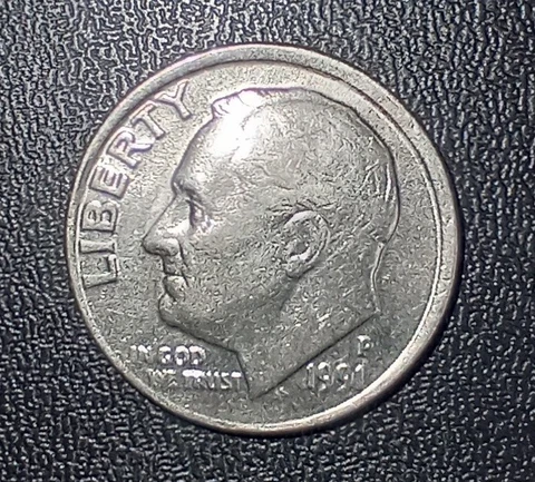1991  Broadstruck OFF CENTER ERROR Roosevelt Dime #111 Cover