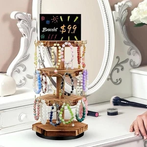 Rotating Jewelry Organizer Jewelry Hanger Large Capacity Multifunction Display - Picture 1 of 7