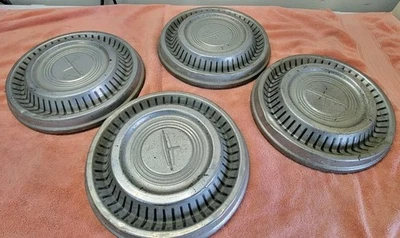 Oldsmobile Hubcap Rim Wheel Cover Center Hub Cap Poverty Dog Dish SET 10 3/4" OE - Image 1 of 4
