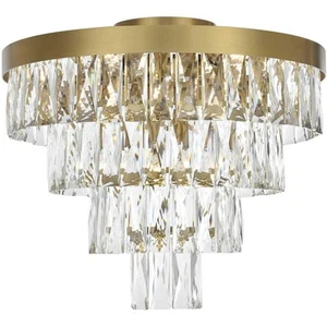 Elegant Lighting 1060F18SG Josephine Flush Mount Satin Gold - Picture 1 of 8