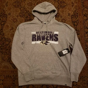 Nuevo Para hombres Baltimore Ravens Sudadera con Capucha Gris Pullover Sudadera XL NUEVO CON ETIQUETAS $75 NFL - Imagen 1 de 2
