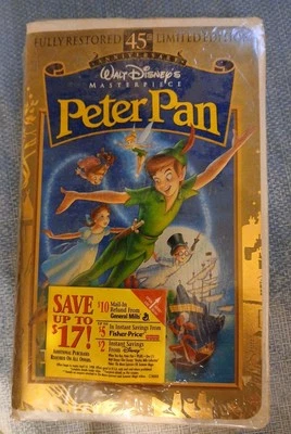 Peter Pan (VHS, 1998) Walt Disney's Masterpiece Collection - Brand New Sealed  - Image 1 of 3