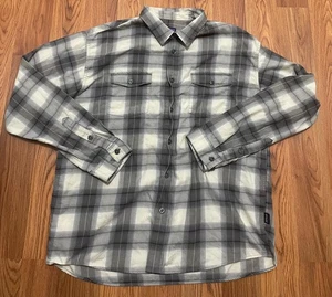 Patagonia Shirt Mens Large Organic Cotton Plaid Button Front Woven Blue - Picture 1 of 10