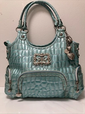 Vintage Kathy Van Zealand Key Chain Hobo Croc Print Shoulder Bag never used  - Image 1 of 4