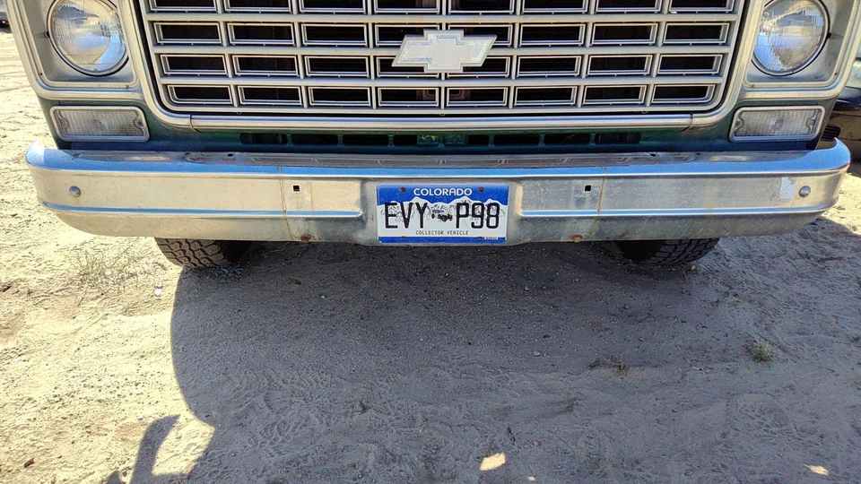 Conjunto de parachoques delantero Silverado C10 1973-1980 con soportes OEM cromado 00361552 Foto 1 de 4