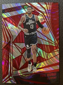 2023-24 PANINI REVOLUTION Paul George RED SWIRL PARALLÈLE 007/199 Clippers #27 - Photo 1/2