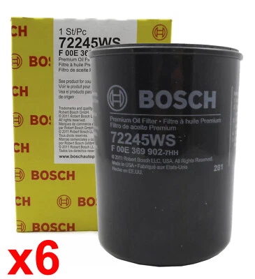 Filtro de aceite BOSCH 6 piezas para Chevy Express Silverado GMC Savana Hummer H1 72245WS Foto 1 de 4