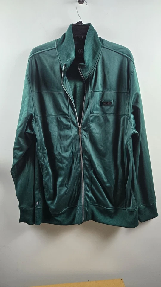 Chaqueta de Pista CAVI Para Hombre 3XL Verde Azulado Manga Larga Calce Atlético Cuello Simulado Cremallera Completa Foto 1 de 4