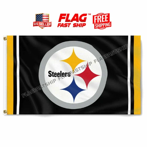 Pittsburgh Steelers Flag 3X5 Banner American Football NFL New FAST FREE Shipping Cover