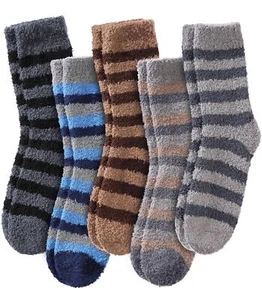 Mens Fuzzy Socks Cozy Fluffy Winter Warm Slipper Socks Microfiber Soft Home S... - Picture 1 of 6