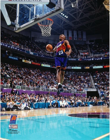 Cedric Ceballos Suns UnSignd HardwoodClassic 96 Slam Dunk Contest Windmill Photo Cover