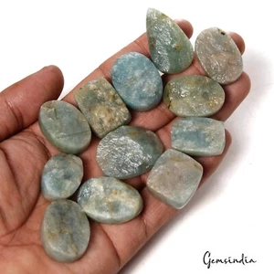 630 Ct Natural Green Blue Aquamarine Mix Cut Druzy Rough Uncut Untreated Gems - Picture 1 of 5