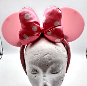 Disney Parks Minnie Mouse Ears, Youth Headband, Pink Bow Light Up World Of Color - Picture 1 of 6