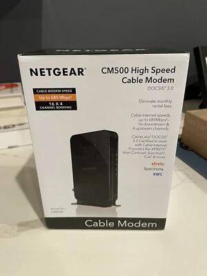 NETGEAR CM500 (CM500100NAS) 680 Mbps - Black - Image 1 of 4