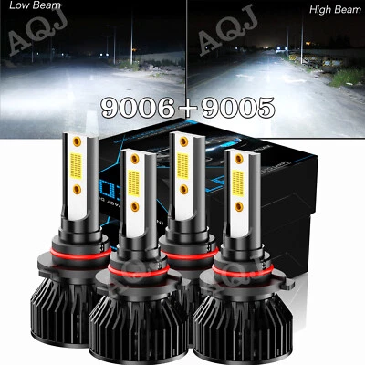 For Chevrolet Tahoe 1995-2006 6000K 4x LED Headlight High&Low Beam Bulbs - Image 1 of 4
