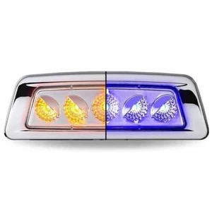 Luz marcadora de guardabarros LED ámbar a azul doble revolución se adapta al lado del conductor Kenworth - Imagen 1 de 3