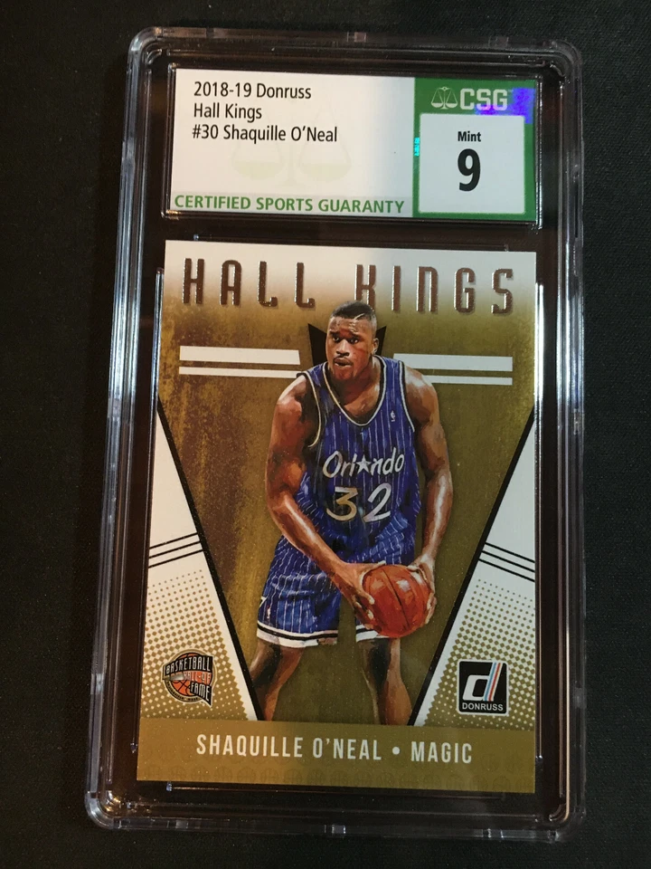 2018-19 NBA Donruss Basketball HALL KINGS - Shaquille O'Neal Magic - #30 CSG 9.5 - Image 1 of 2