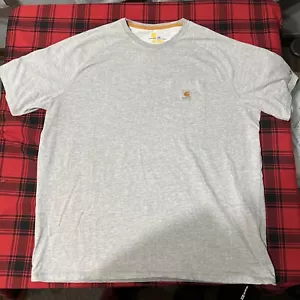 Carhartt Mens T-shirt Workwear K87 Pocket Basic Heavyweight Jersey Knit Top Tee - Picture 1 of 6