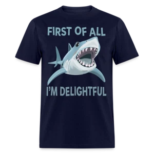 Lustiges First of All Angry Shark T-Shirt Herren - Bild 1 von 11