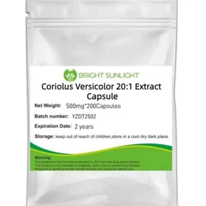 Coriolus Versicolor 20:1 Extract Capsule Trametes Versicolor 50% Polysaccharide - Picture 1 of 2
