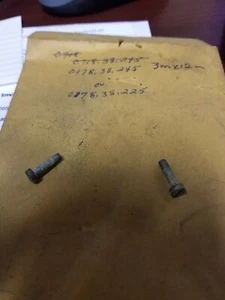 NOS OEM CORRECT  DUCATI SCREW 3MM X 12MM CHEESE HEAD   0178-38-245  PACK OF 2 - Picture 1 of 1