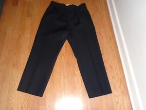 Pantalón al tobillo Marni negro plisado de lana con botones talla 42 hecho en Italia - Imagen 1 de 4