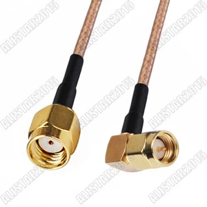 Wtyczka SMA kąt prosty do wtyczki RP-SMA (pin jack) partia RF pigtail kabel koncentryczny RG316 - Zdjęcie 1 z 3