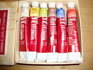 Vintage Winsor & Newton Sample Set Artists' Alkyd Colours Oil Paint Color BXLAOO - Picture 1 of 5